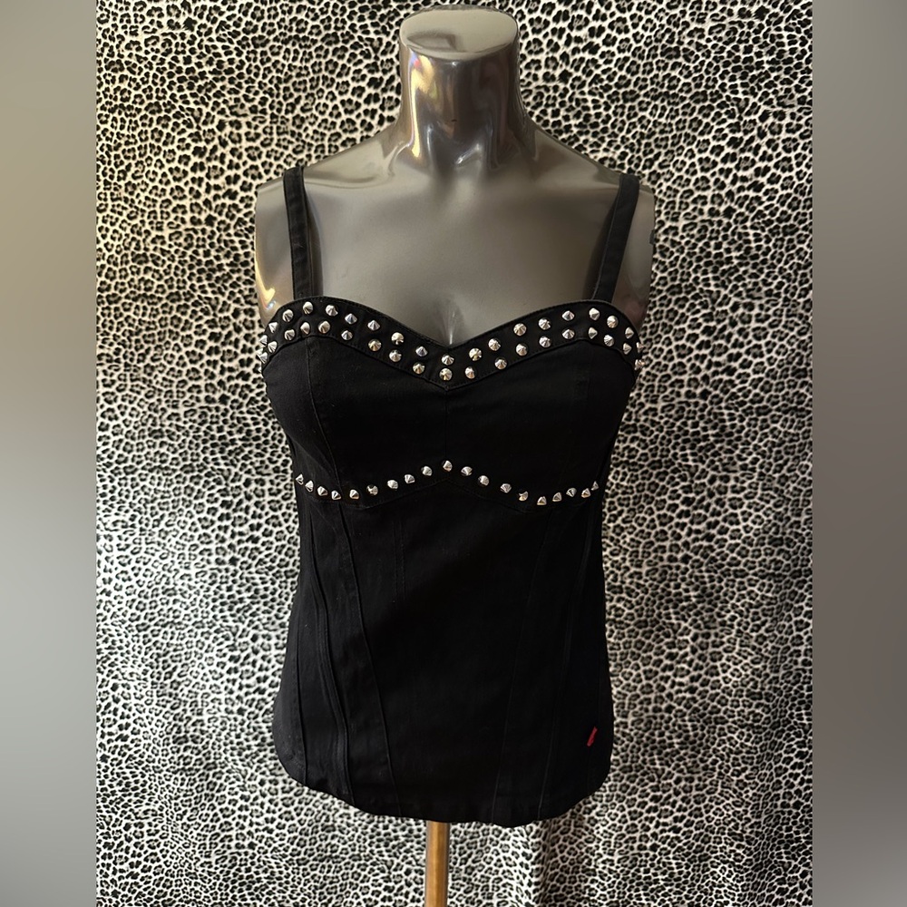 *SOLD* Royal Bones Studded Corset Top L
